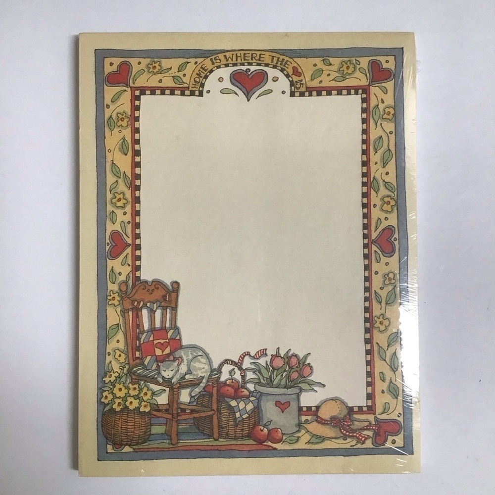 Susan Winget 1992 Napping Cat Note Pad by NEW 5x7 Stationery Main Street Press